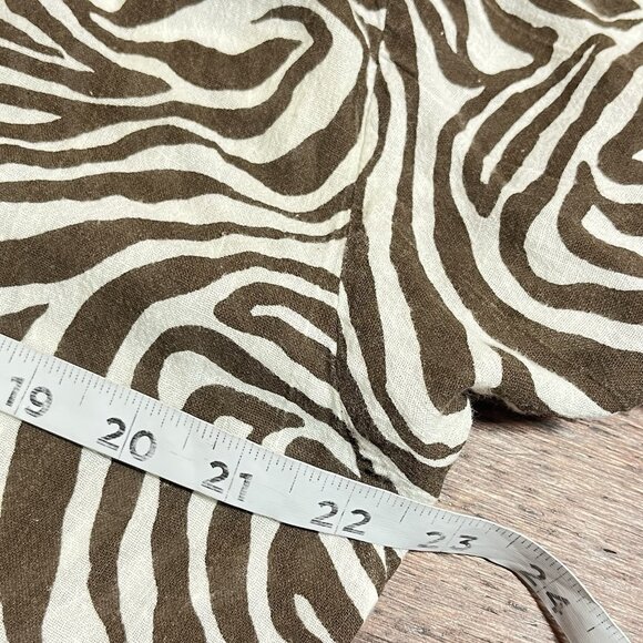 Vtg Zebra Safari Button Shirt Women Large Lagenlook Lightweight Artsy Eclectic - Picture 11 of 11